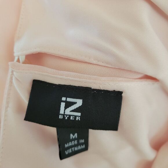 IZ Byer pink bell long sleeve pullover chiffon blouse, size M New with Tags - Picture 7 of 9